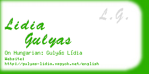 lidia gulyas business card
